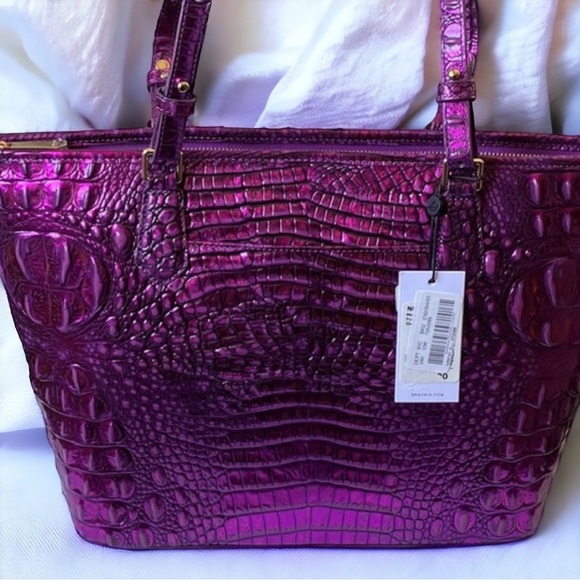 BRAHMIN Purple Potion Zip Top Tote | NWT - Picture 4 of 7